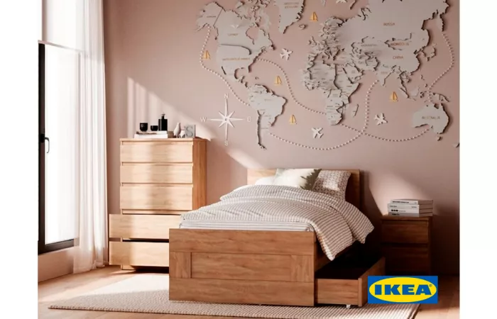 Комод Ikea Бримнэс 502.180.25 (белый, матовое стекло)